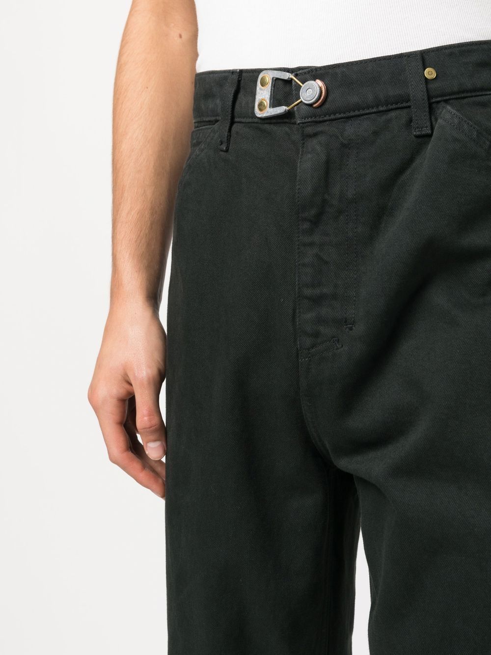 Buckle-Detail Straight-Leg Jeans