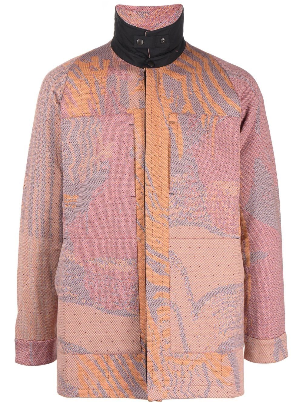 Abstract Print Shirt Jacket