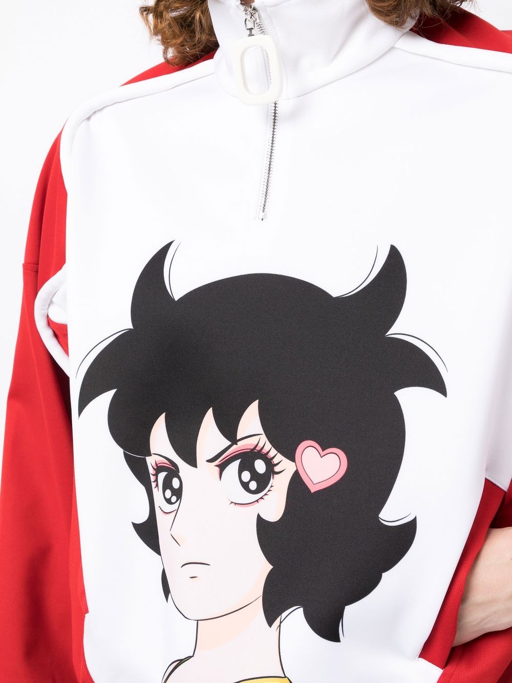 Anime-Print Half-Zip Jumper