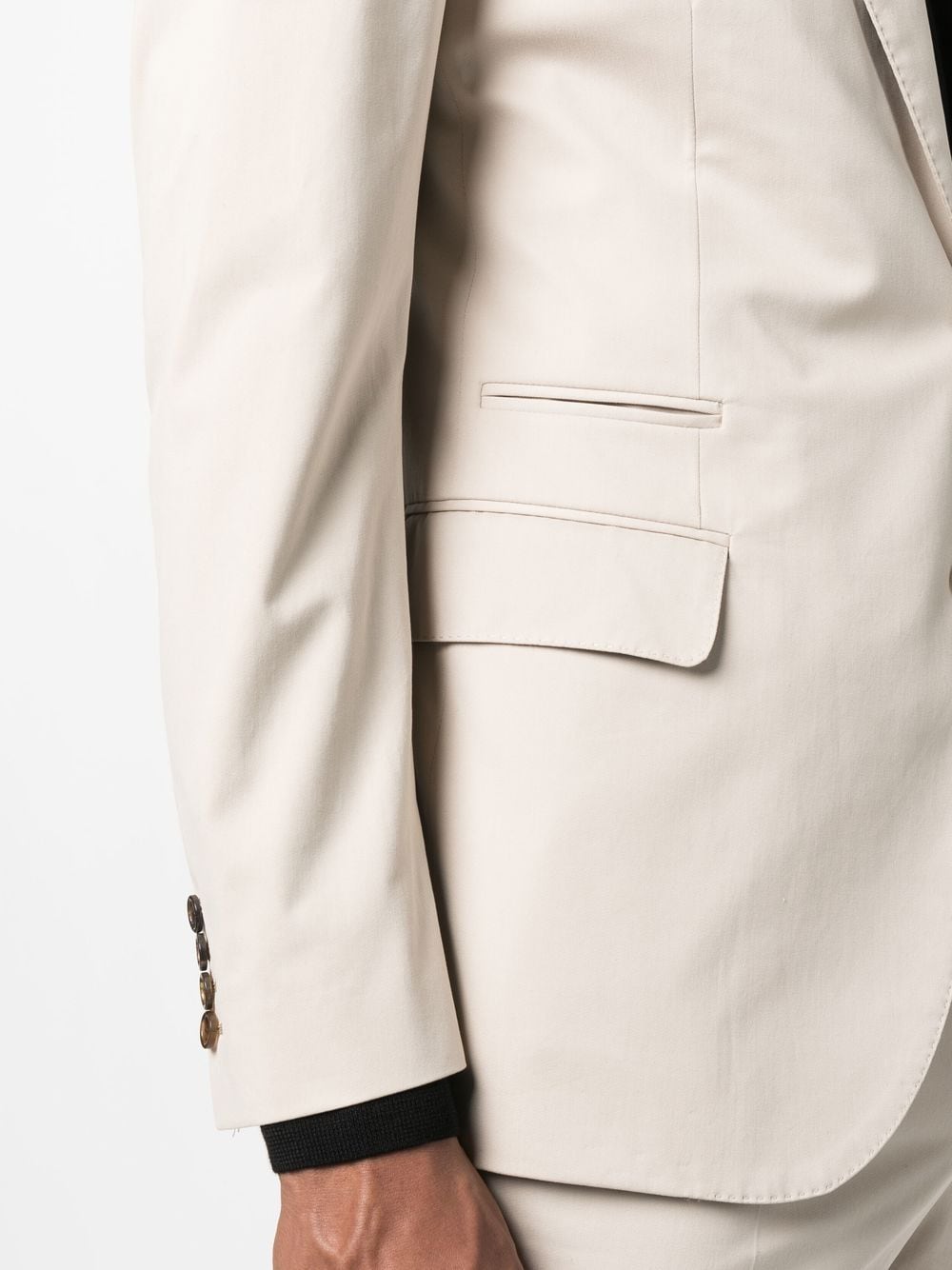 Single-Breasted Cotton-Cashmere Suit