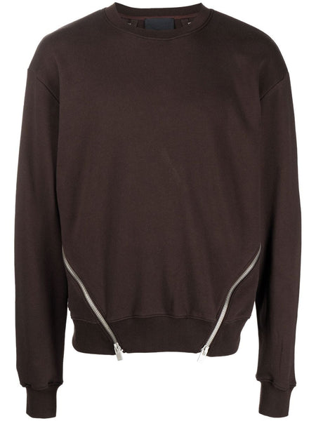 Zip-Details Cotton Sweatshirt
