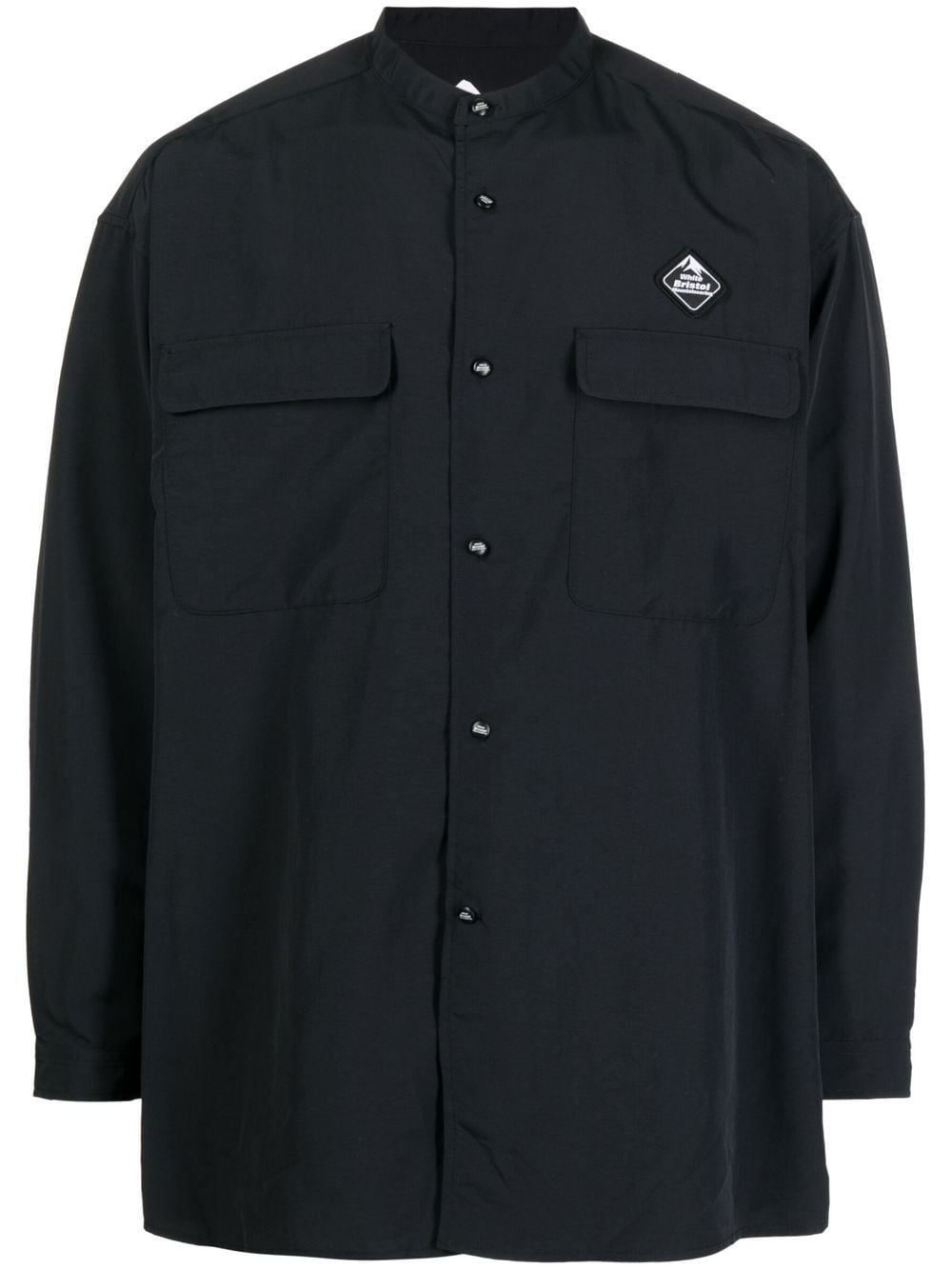 Patch-Detail Button-Up Shirt