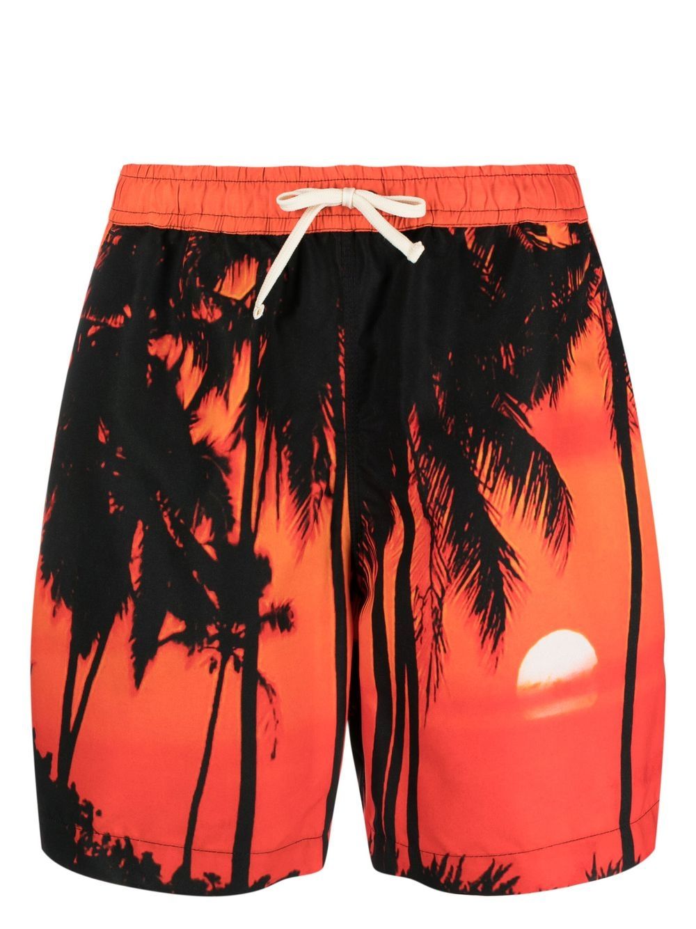 Palm-Tree Print Swim Shorts