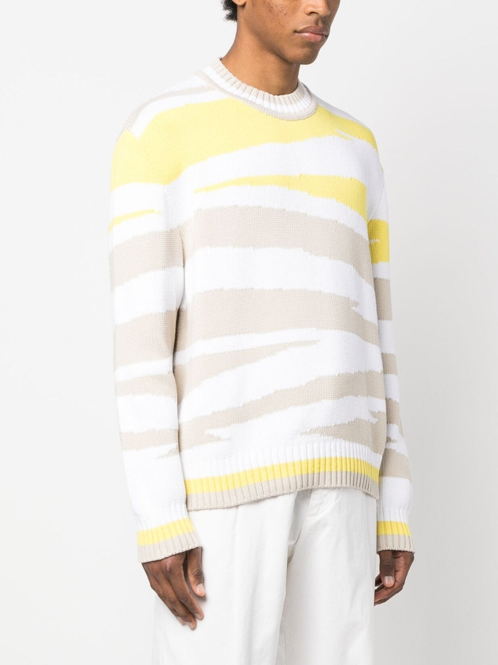 Zebra-Print Crew-Neck Jumper