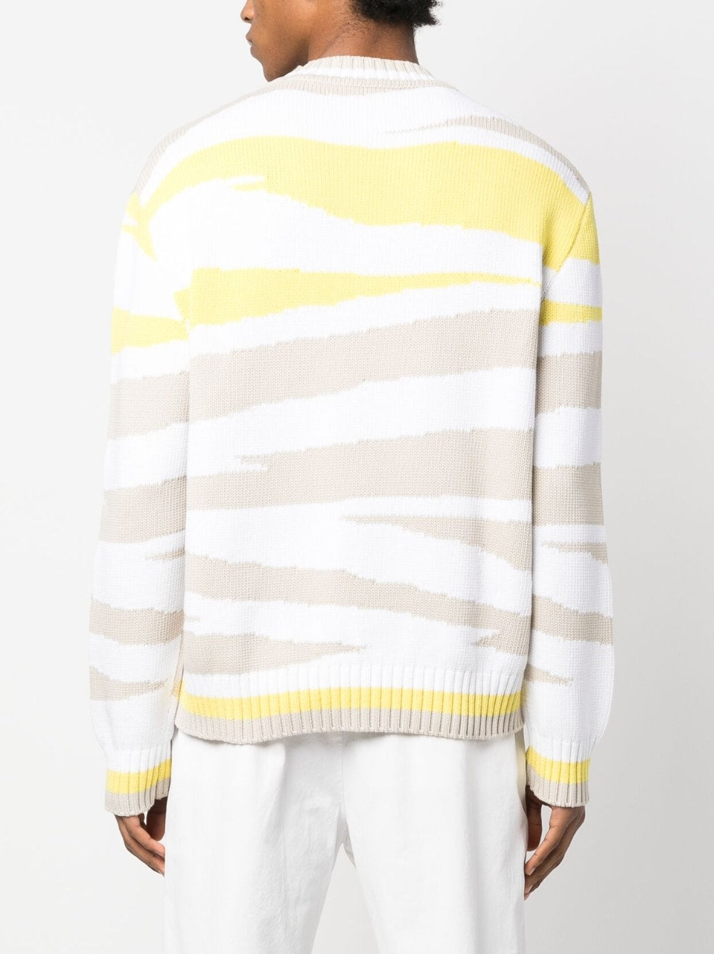 Zebra-Print Crew-Neck Jumper