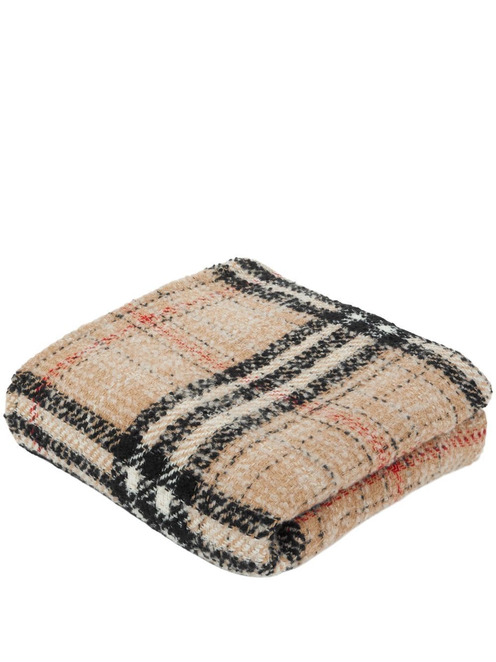 Checked Cashmere-Silk Blend Tweed Blanket