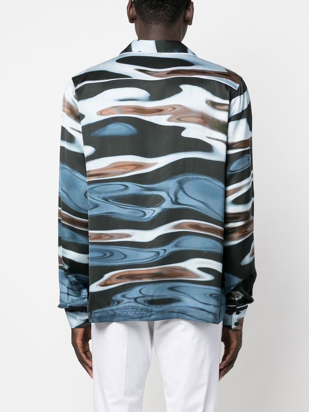 Abstract-Print Long-Sleeved Shirt