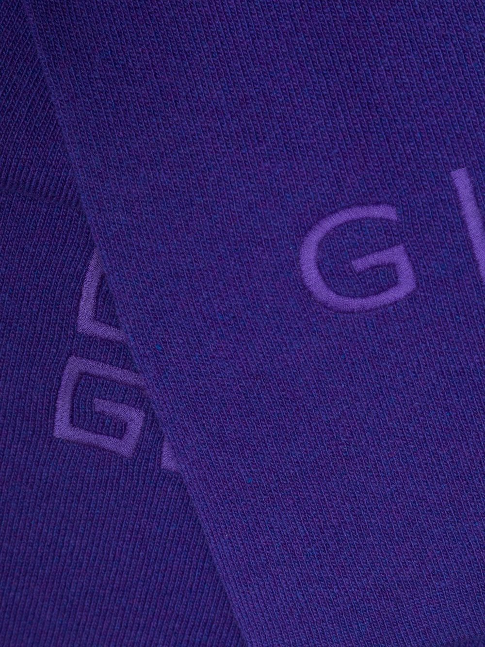 Logo-Embroidery Wool Scarf