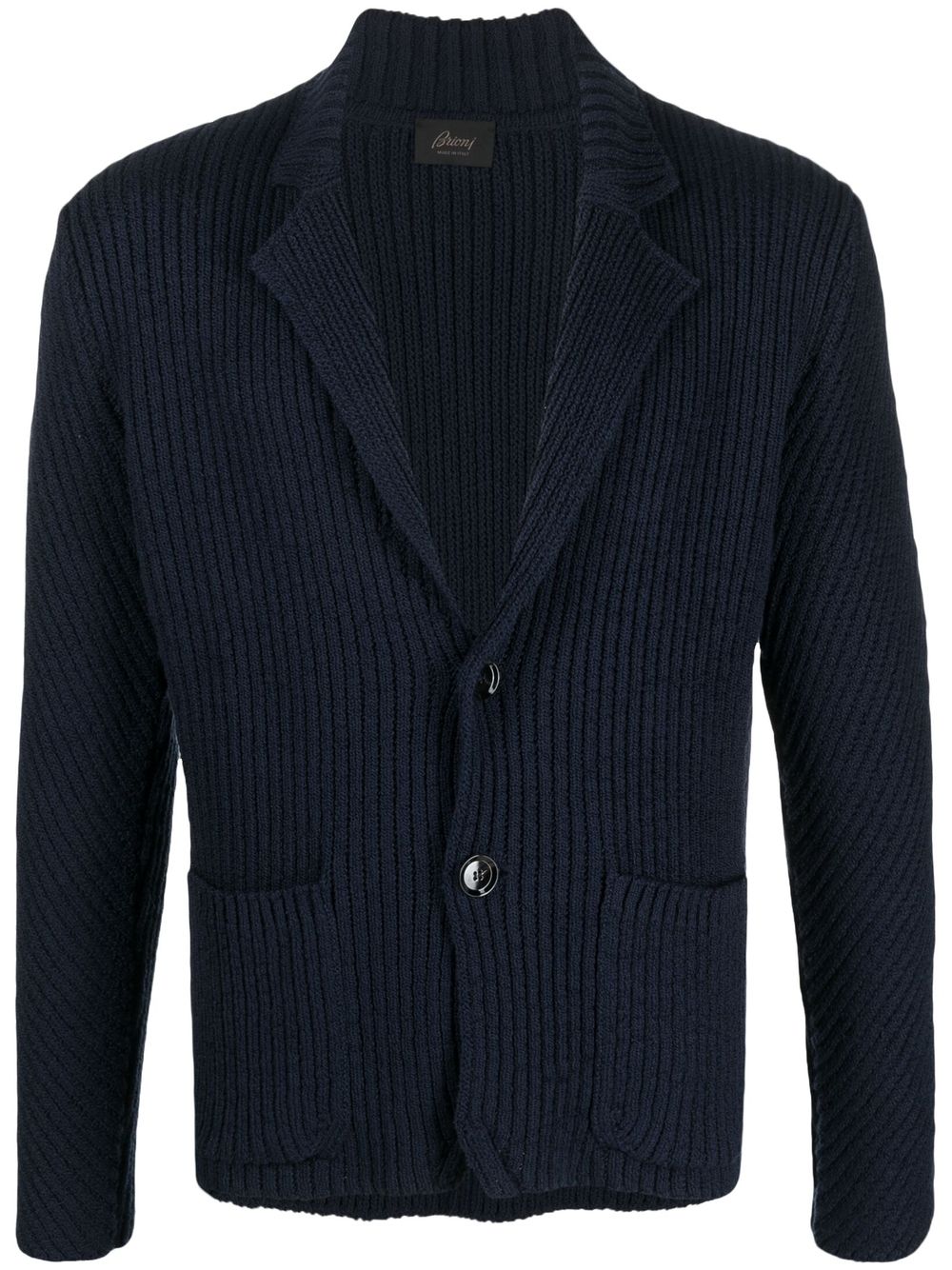 Ribbed-Knit Cotton Cardigan