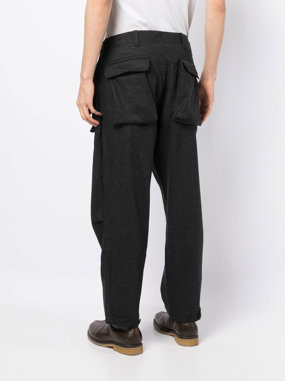 Flap-Pocket Straight-Leg Trousers