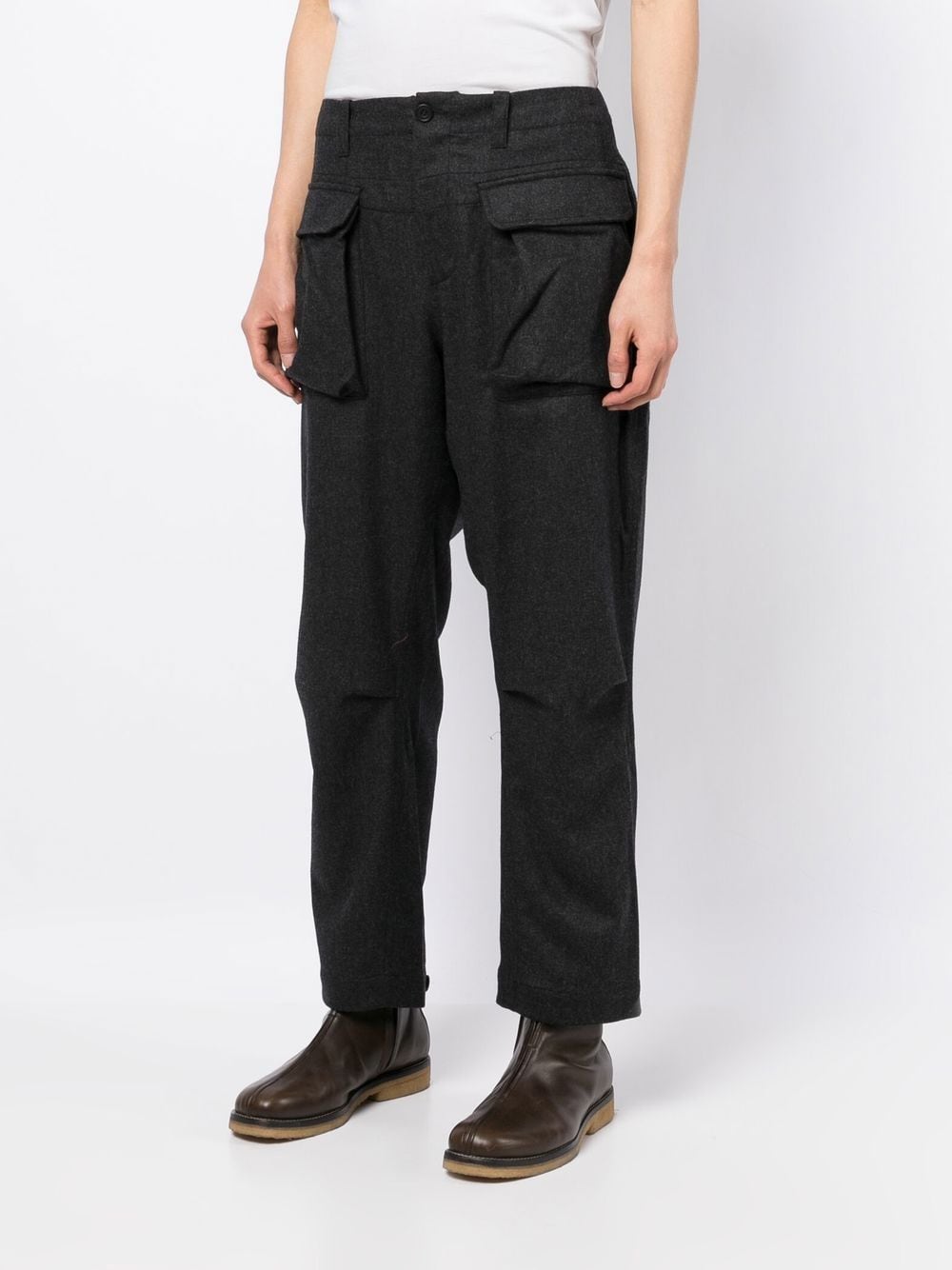 Flap-Pocket Straight-Leg Trousers