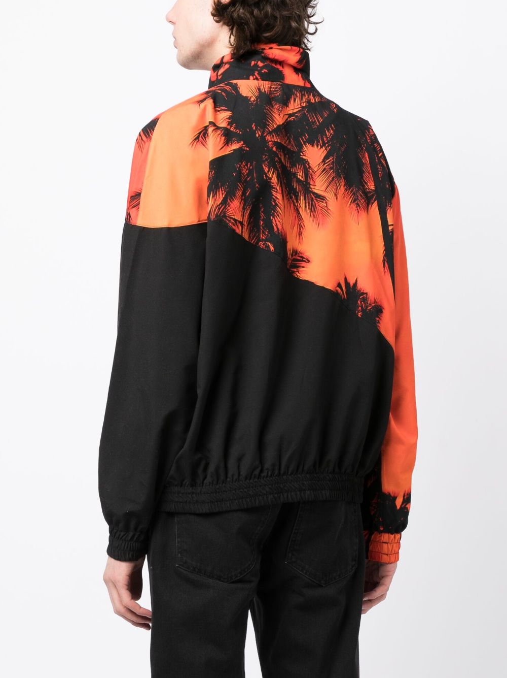 Palm-Tree Print Bomber Jacket