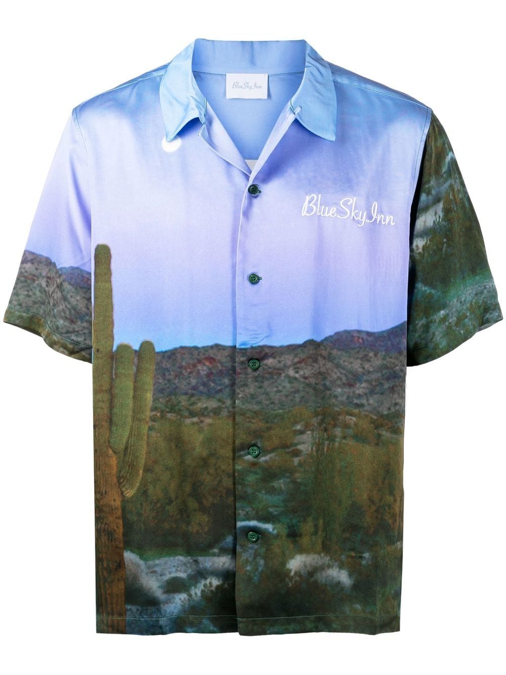 Landscape Print Short-Sleeve Shirt