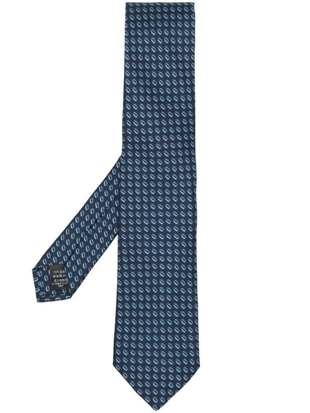 Abstract-Print Silk Tie