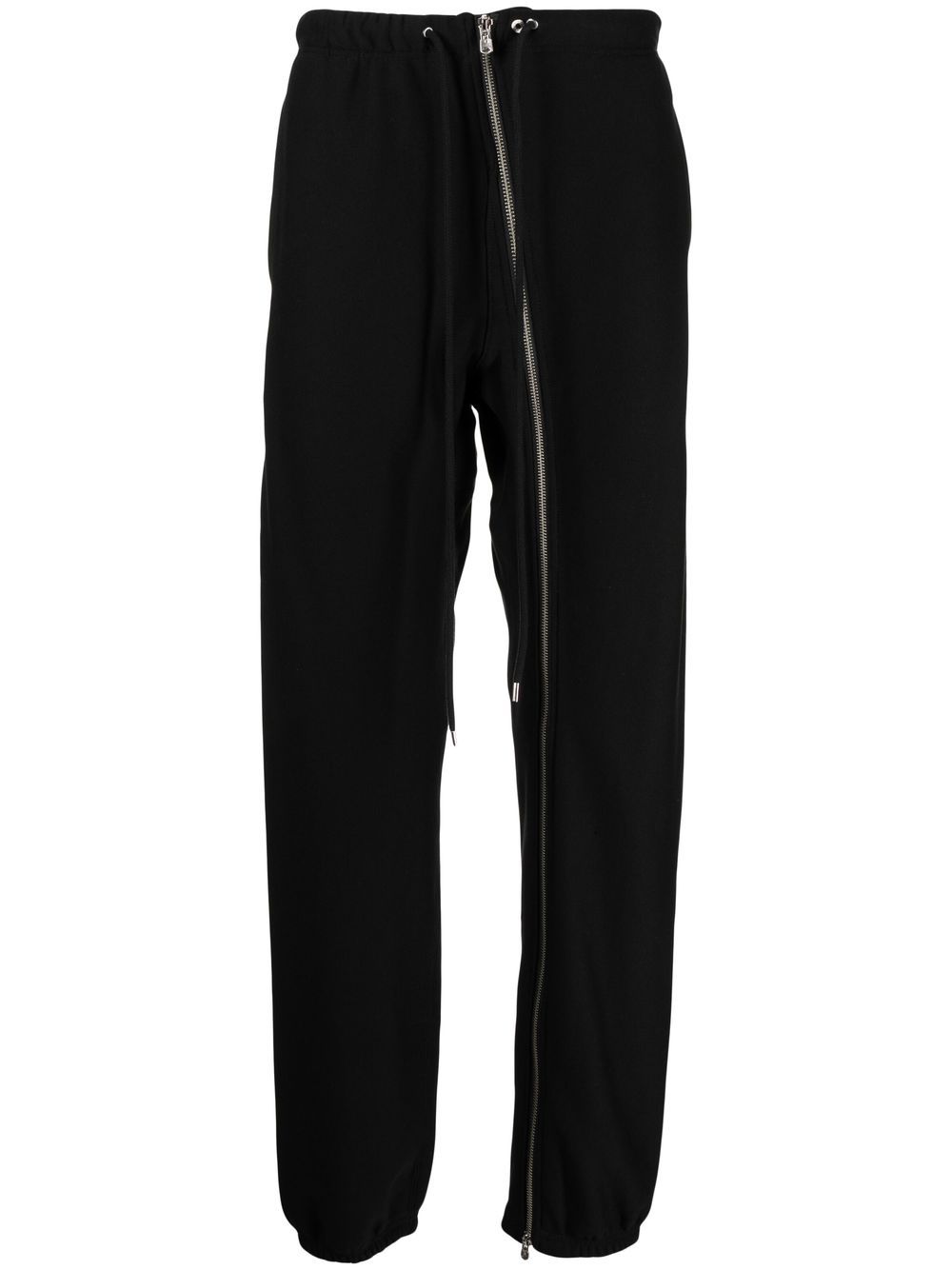 Zip-Detail Straight-Leg Trousers