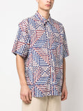 Geometric-Print Short-Sleeve Shirt