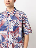 Geometric-Print Short-Sleeve Shirt