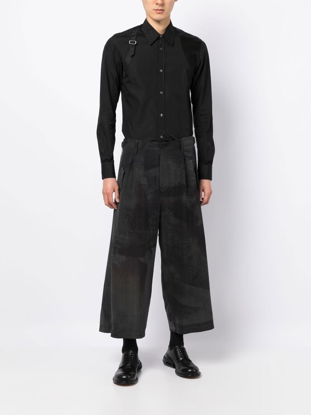 Cropped Wide-Leg Trousers