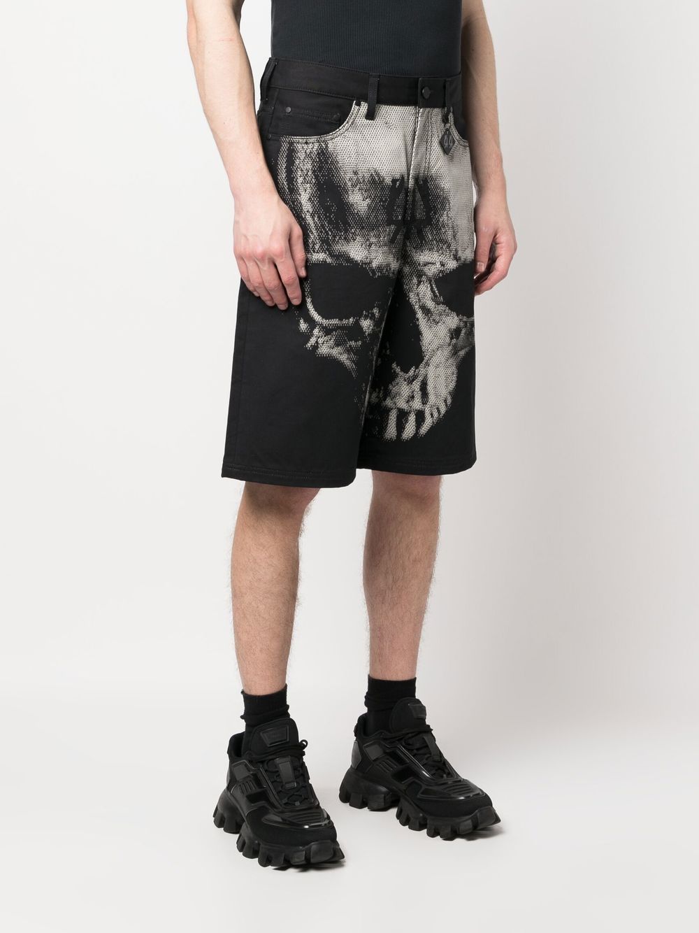 Skull-Print Bermuda Shorts