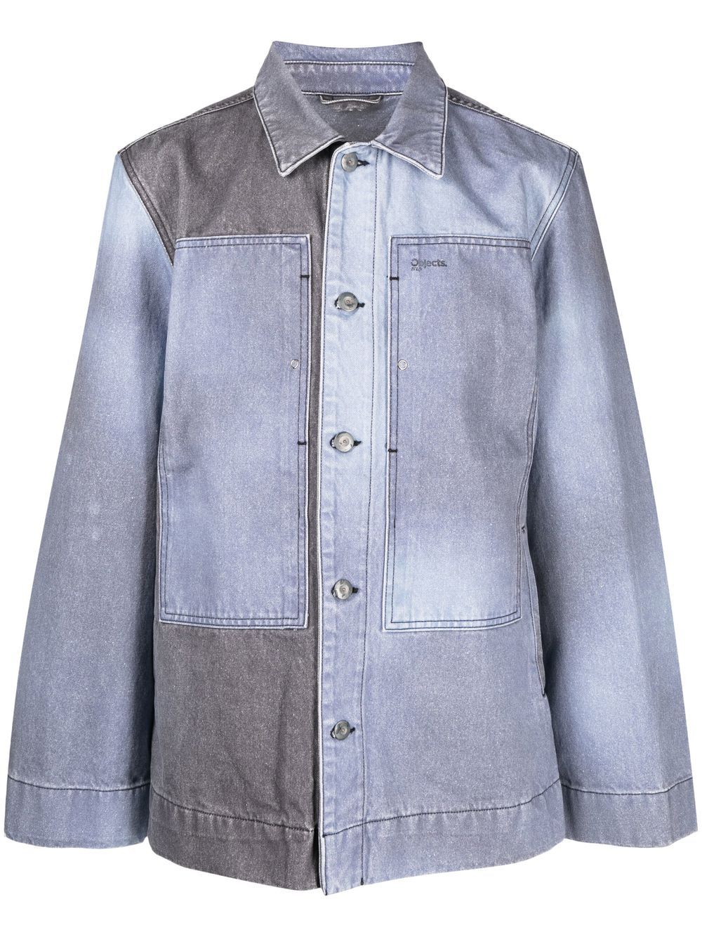 Two-Tone Denim Shirt Jacket