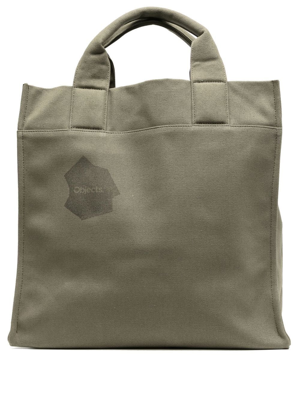 Logo-Print Canvas Tote Bag