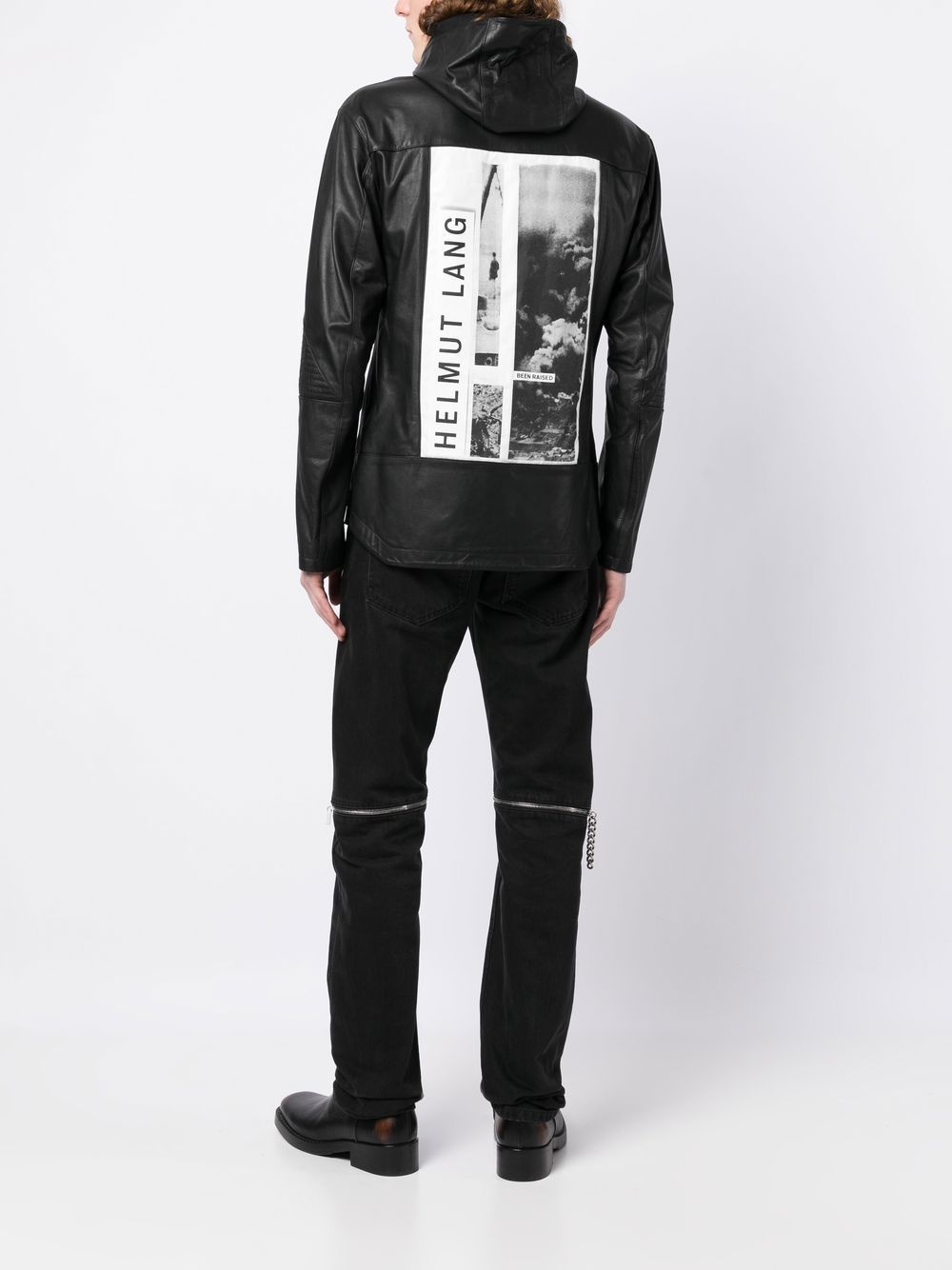 Photograph-Print Leather Jacket