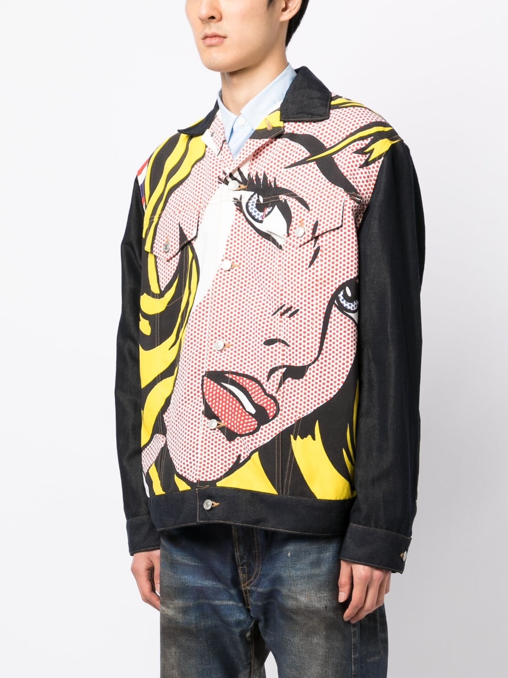 Pop-Art Button-Up Jacket