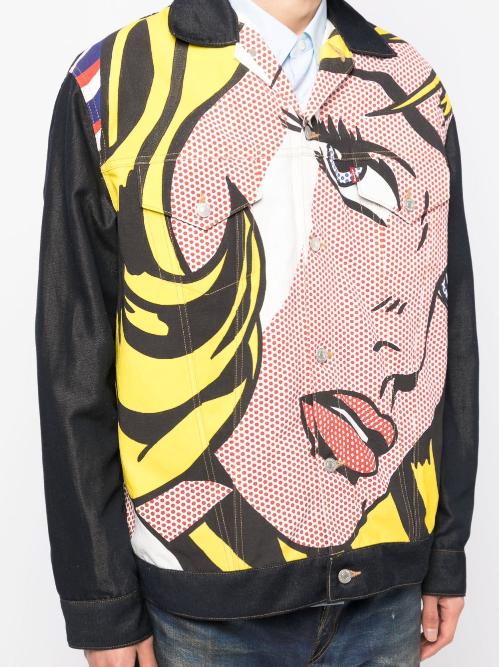 Pop-Art Button-Up Jacket