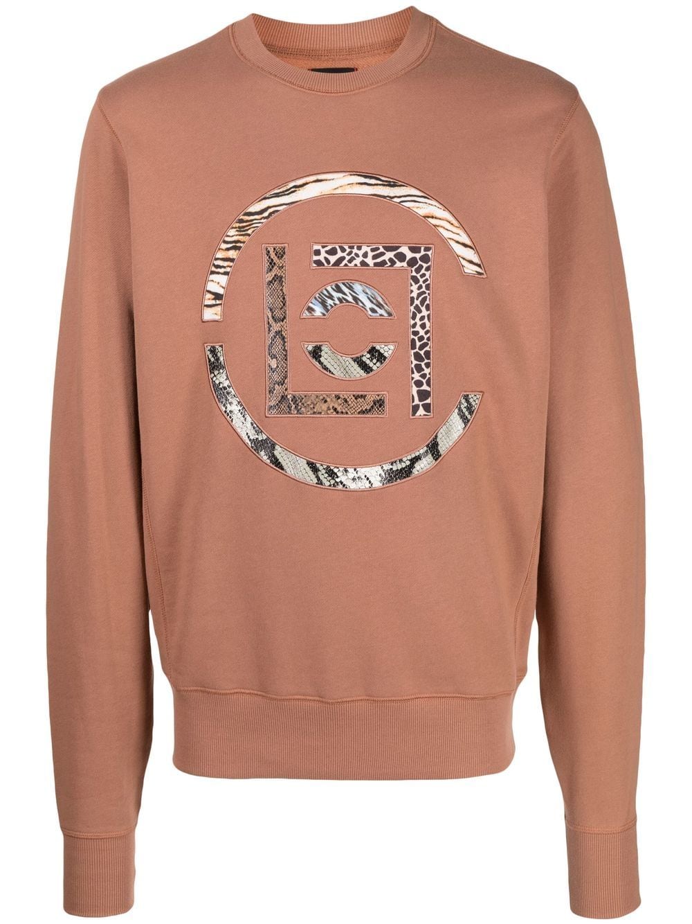 Animal-Print Logo-Patch Sweatshirt