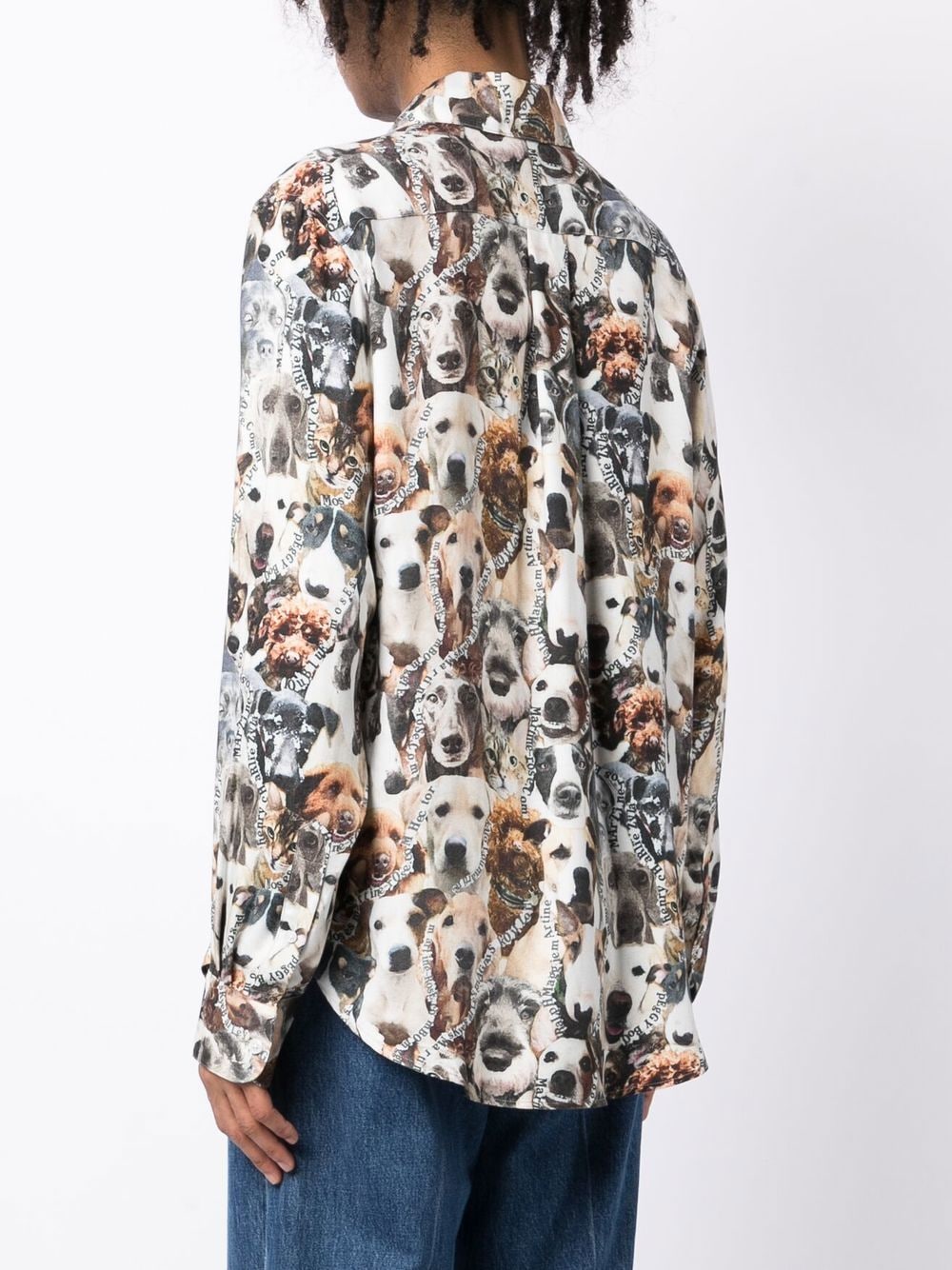 Pet-Print Short-Sleeved Shirt