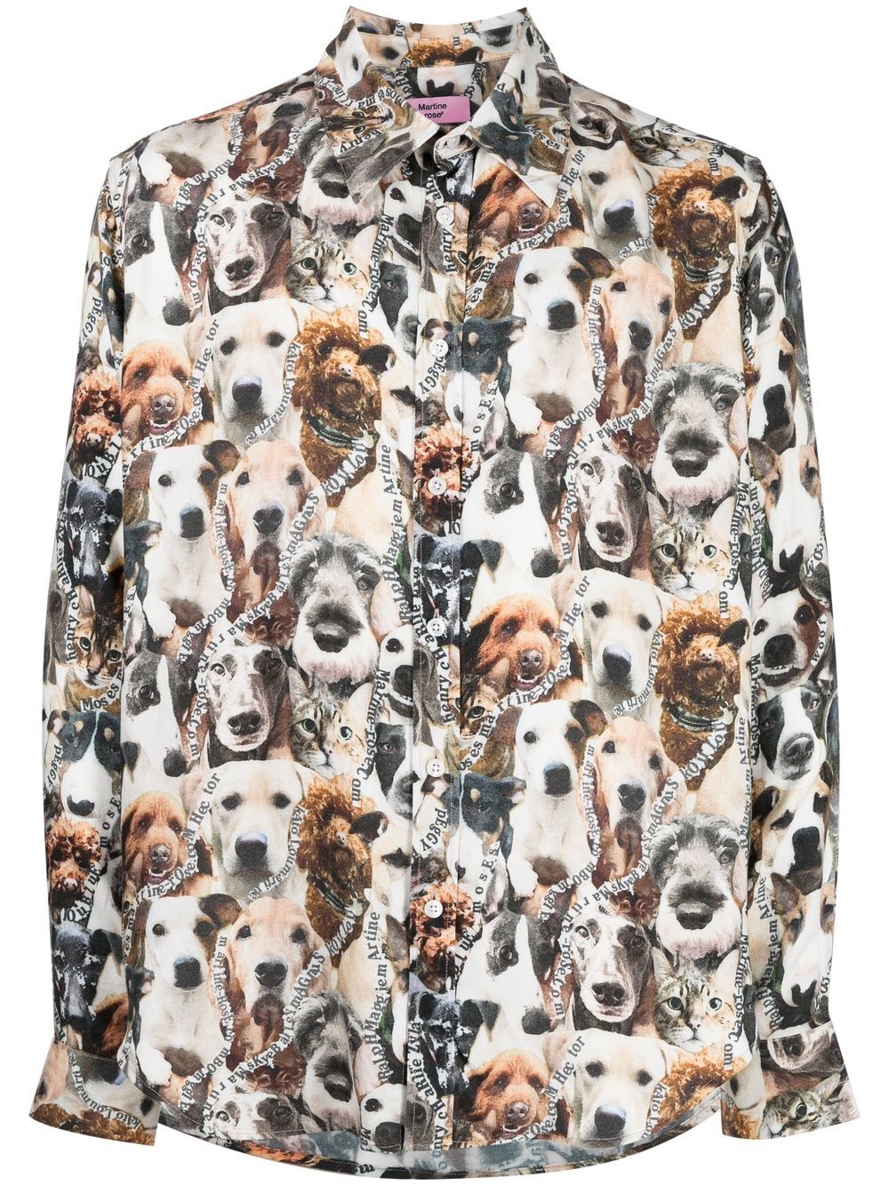 Pet-Print Short-Sleeved Shirt