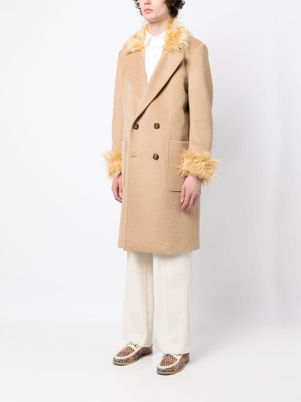 Wool Double-Breasted Coat