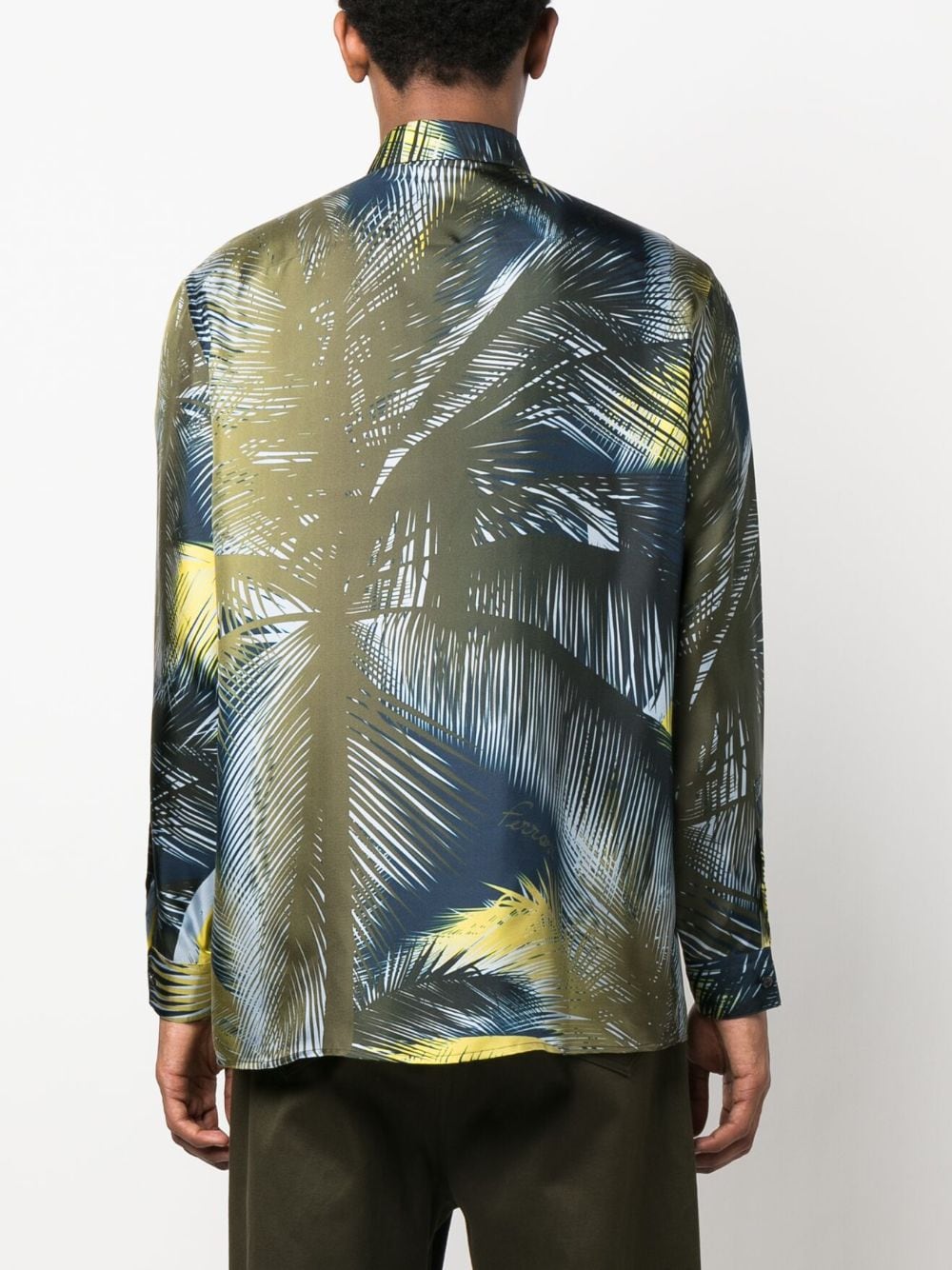 Graphic-Print Silk Shirt