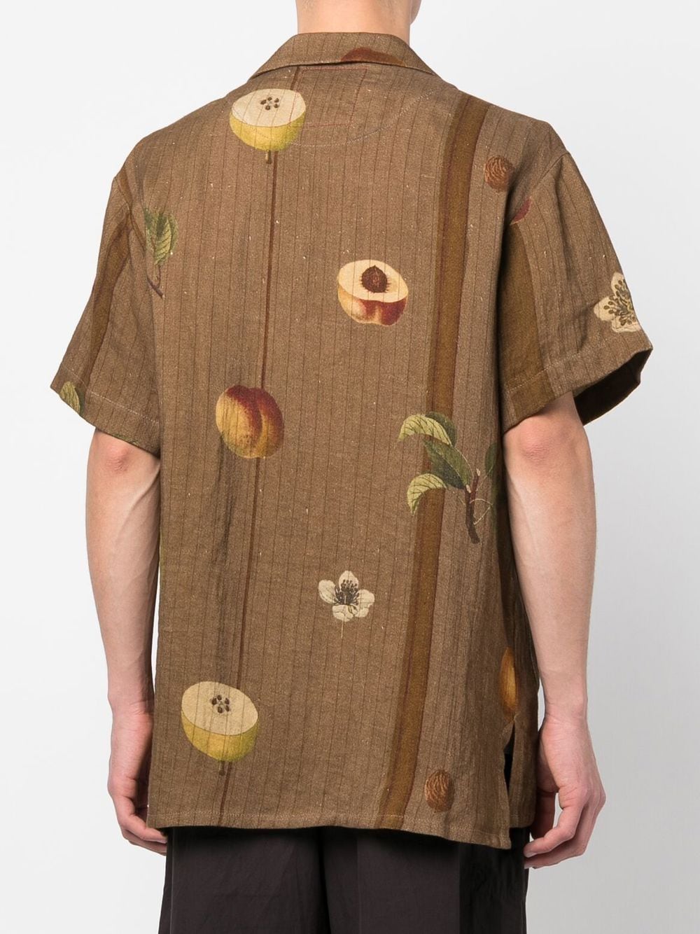 Nature-Print Short-Sleeve Shirt