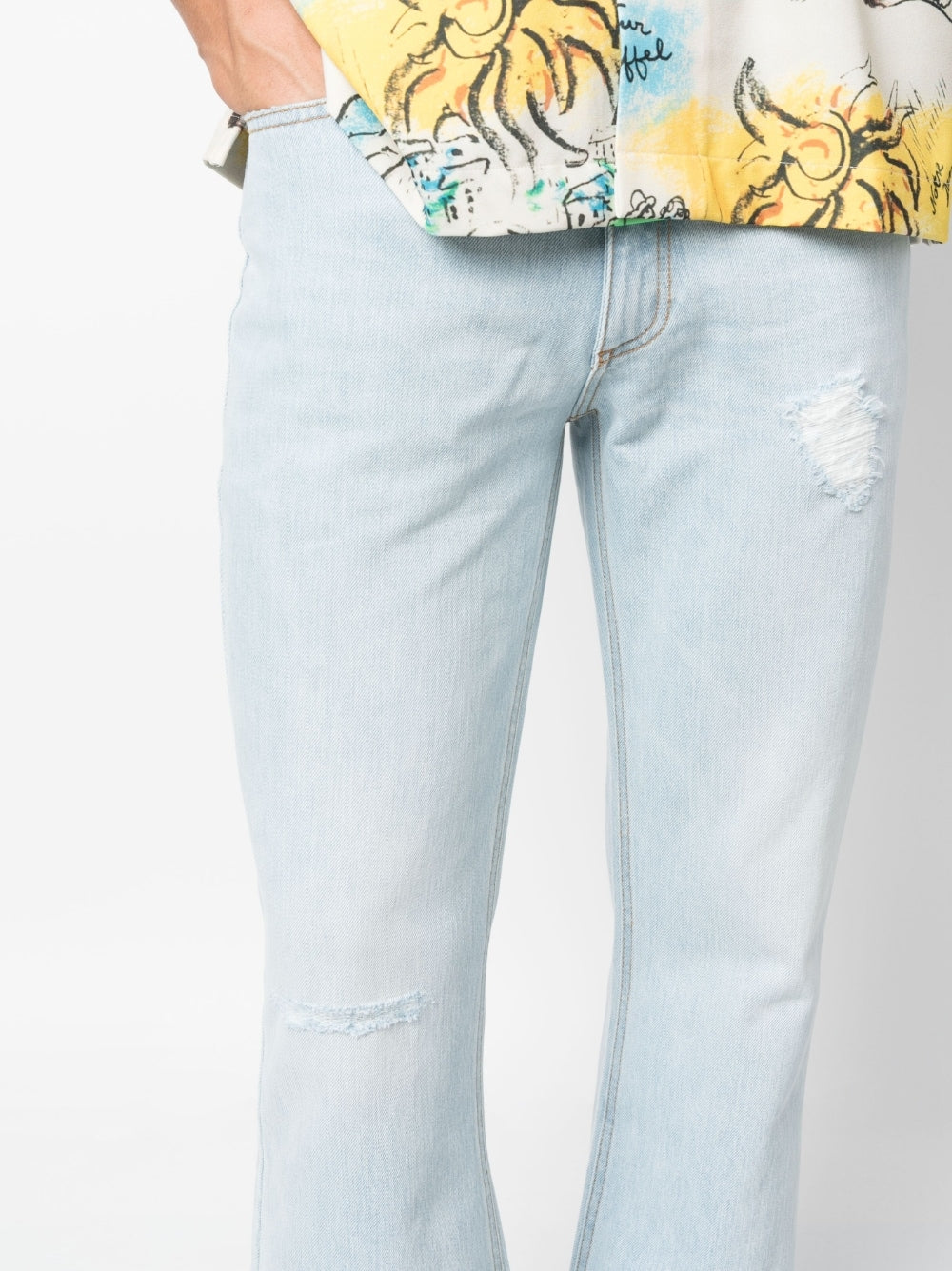 Flared-Leg Denim Jeans