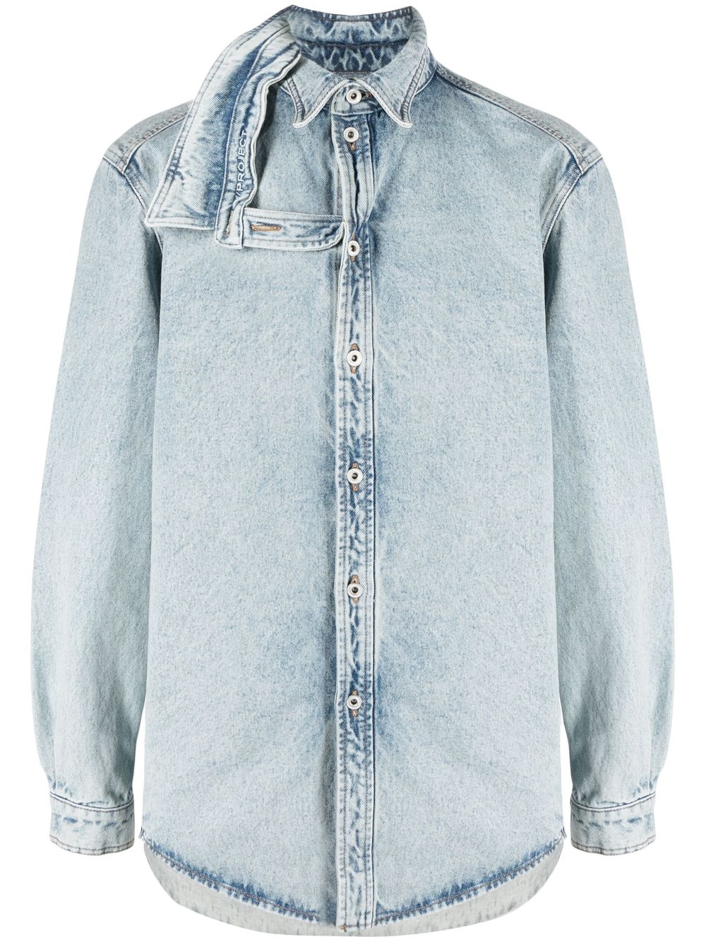 Double-Collar Denim Shirt