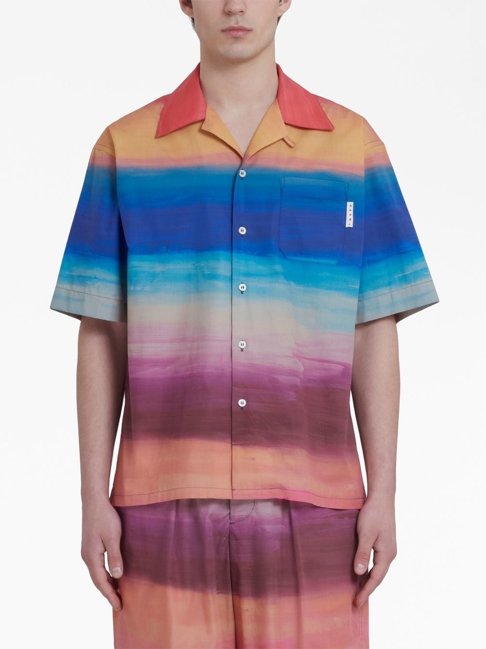 Painterly-Print Cotton Shirt