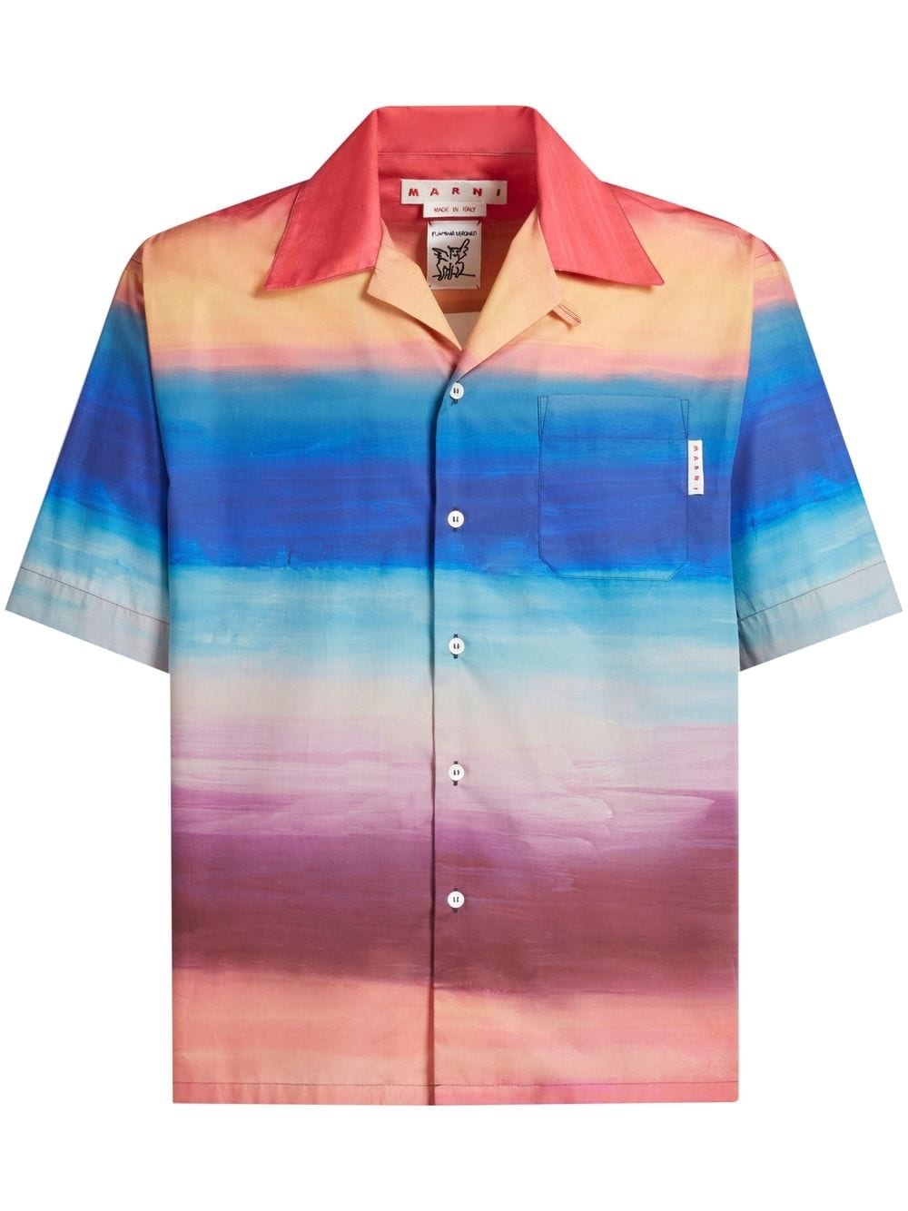 Painterly-Print Cotton Shirt