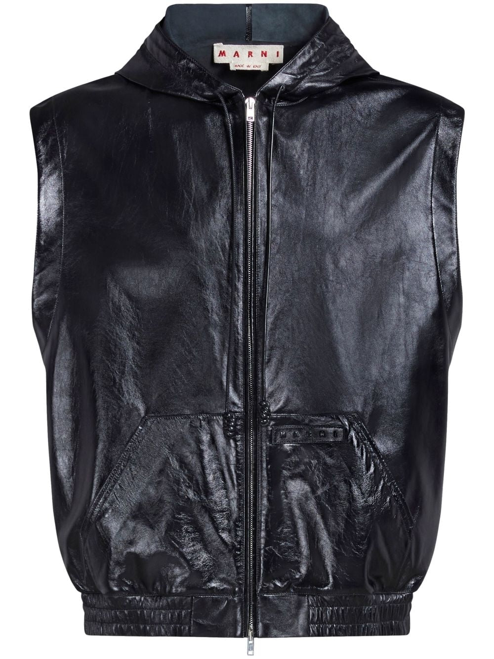 Sleeveless Leather Jacket