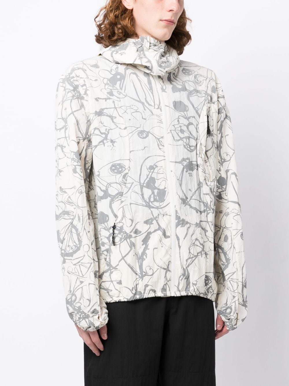 Painterly-Print Lightweight Jacket