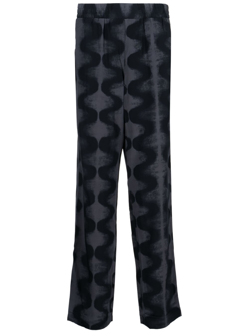 Abstract-Print Straight-Leg Trousers