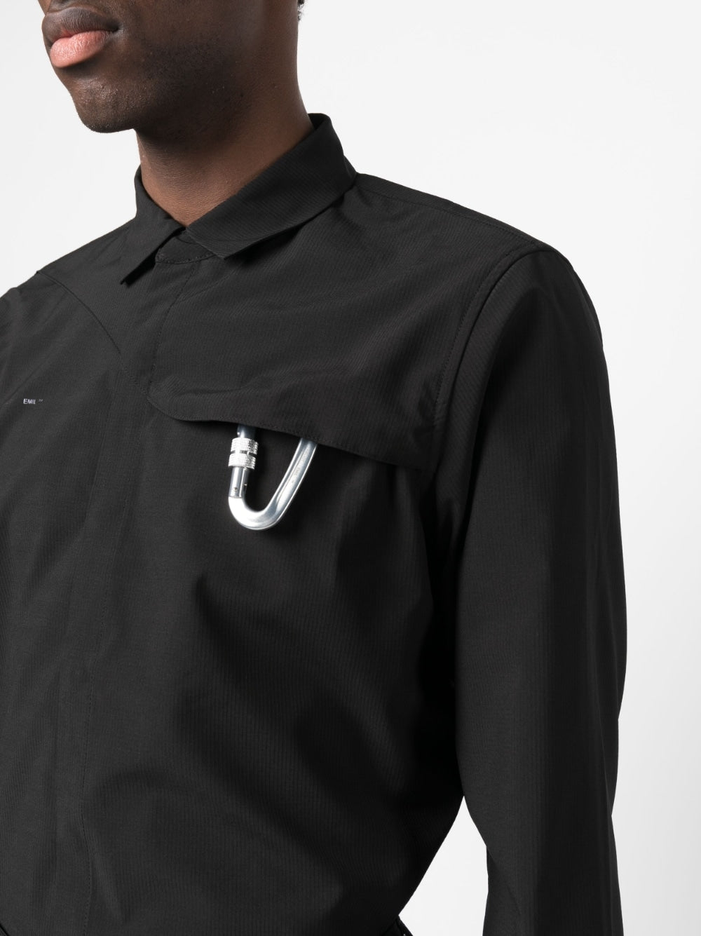 Carabiner-Detail Plain Shirt