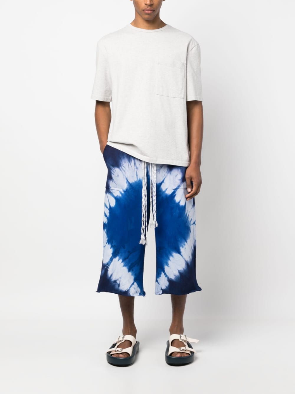 Tie-Dye Long Bermuda Shorts