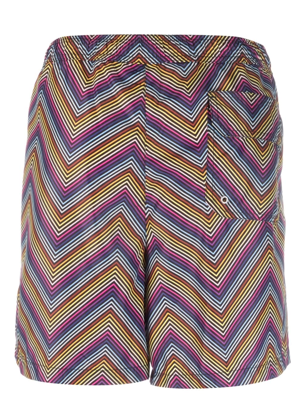 Zigzag-Print Swim Shorts