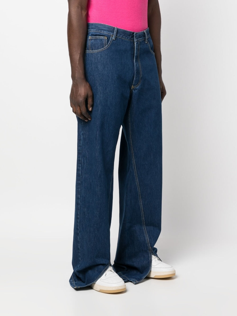 Wide-Leg Denim Trousers