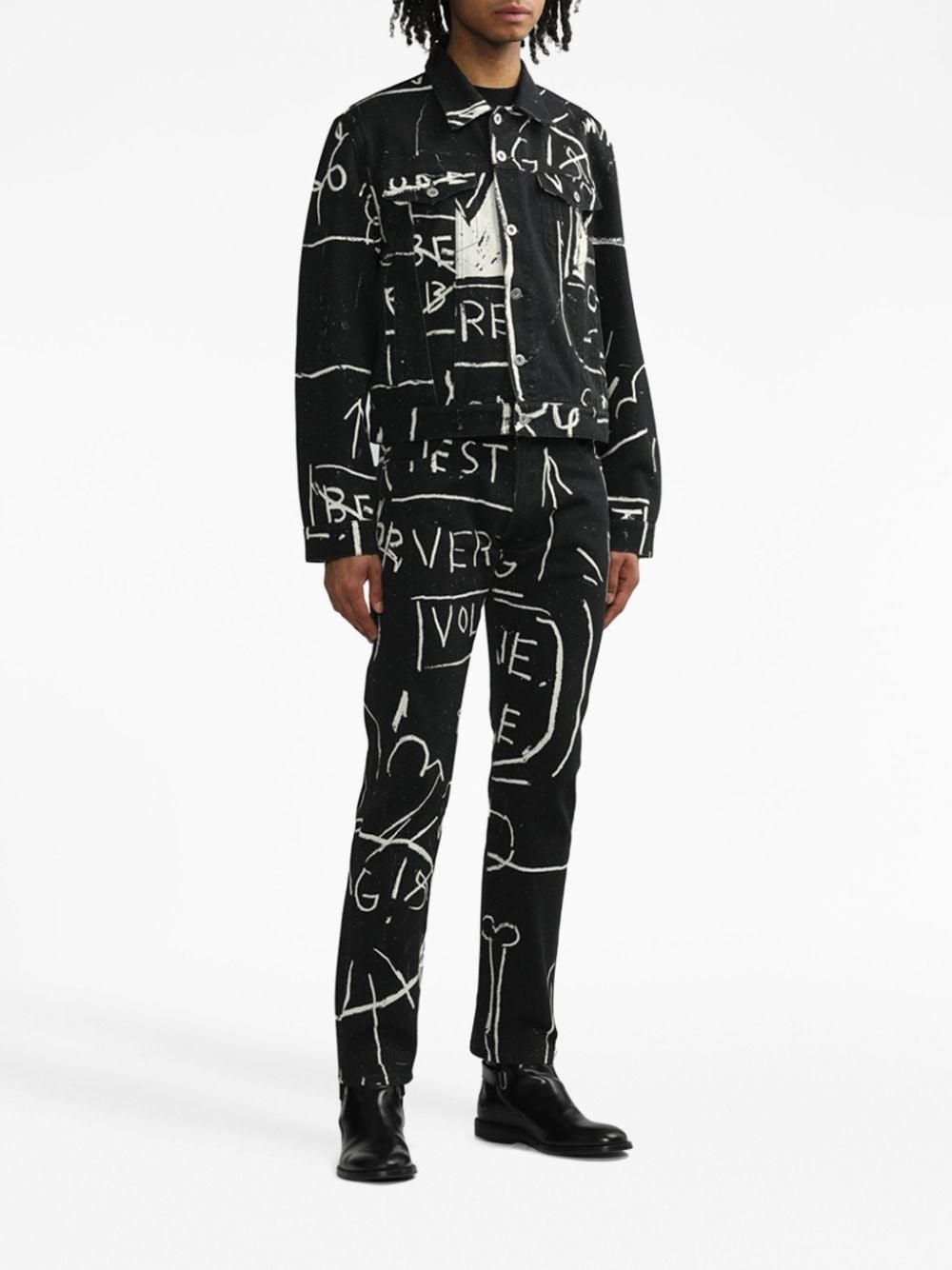 Graphic-Print Cotton Jacket