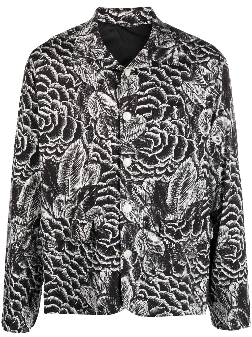 Floral-Print Long-Sleeve Shirt