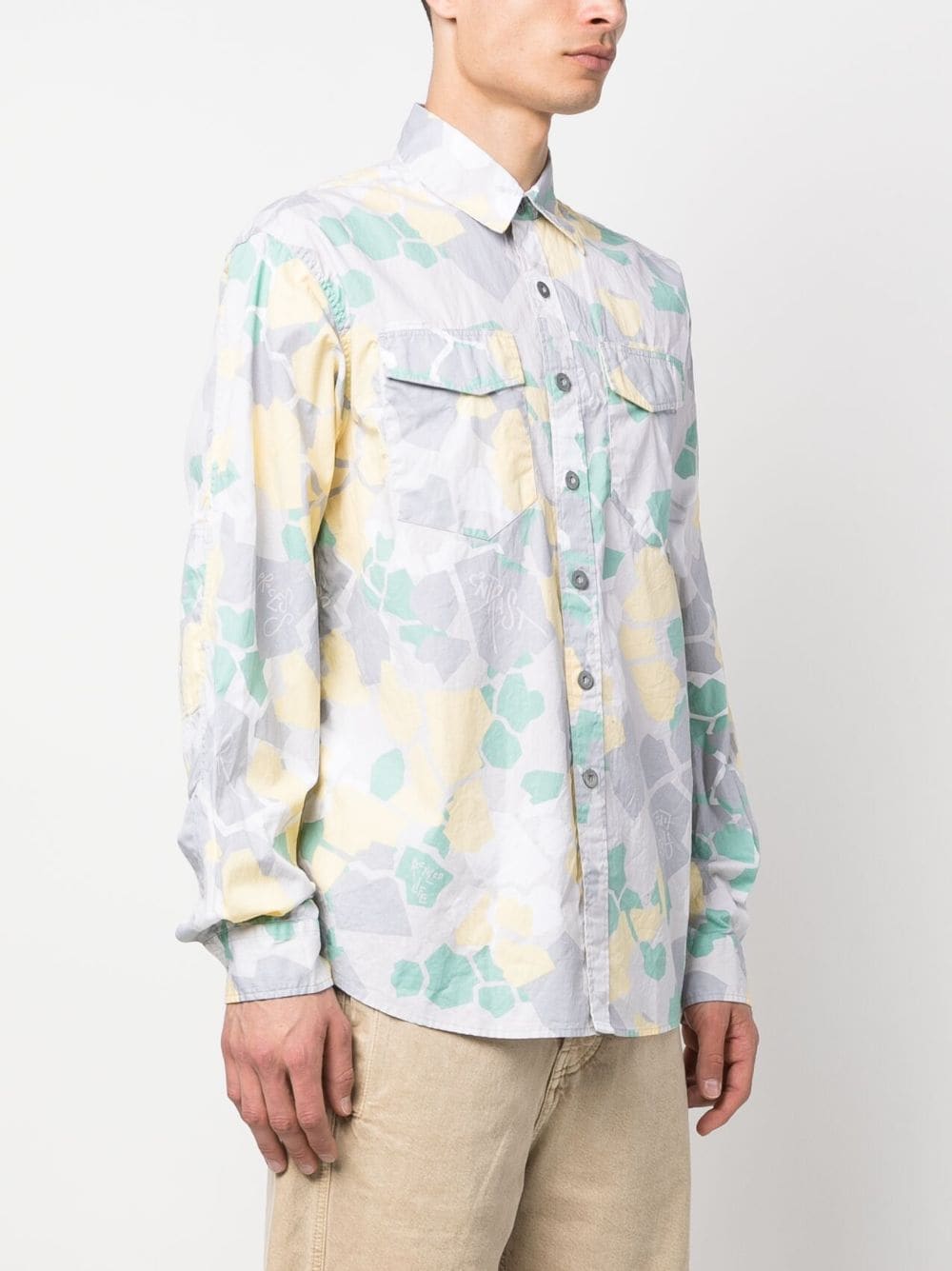 Graphic-Print Long-Sleeved Shirt