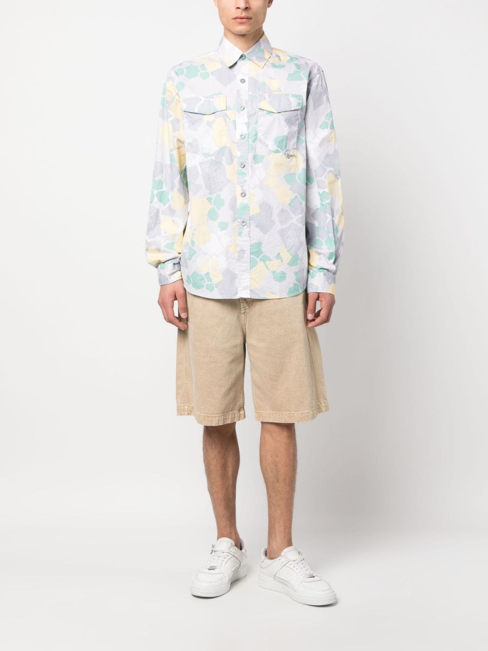 Graphic-Print Long-Sleeved Shirt