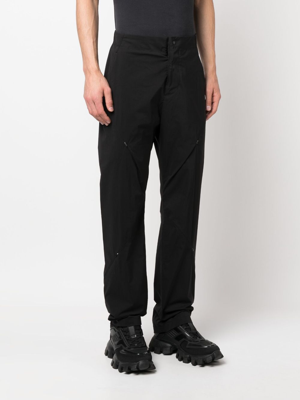 Zip-Details Flared Trousers